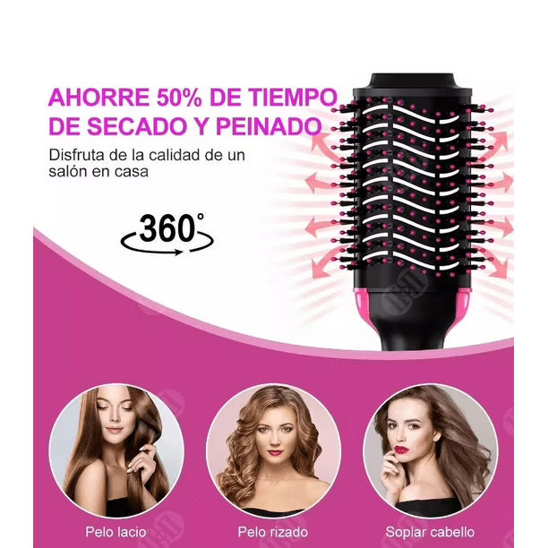 Cepillo 3 en 1 One Step Secador Alisador Moldeador