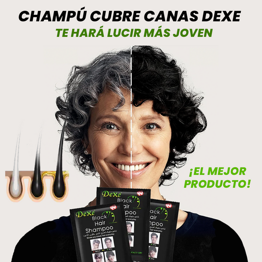 Champú Cubre Canas Dexe - Te hará lucir más joven + ENVÍO GRATIS